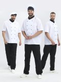 Костюм повара Виктор (тк.Смесовая,120), черный/белый