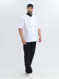 Костюм повара Виктор (тк.Смесовая,120), черный/белый