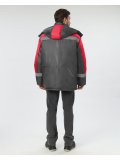Куртка зимняя Лигор СОП (тк.OxLine,90), т.серый/красный