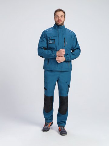 Куртка ProfLineSpecialist (тк.РипСтоп,240), циан/черный