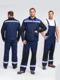 Костюм ProfLineBase-2 (тк.Твил,210) п/к, т.синий/черный/васильковый