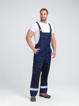 Костюм ProfLineBase-2 (тк.Твил,210) п/к, т.синий/черный/васильковый