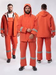 Костюм влагозащитный для рыбаков ProfLineSpecialist СОП (ПВХ,550), оранжевый